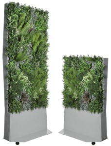 Two Green Wall Partitions side by side